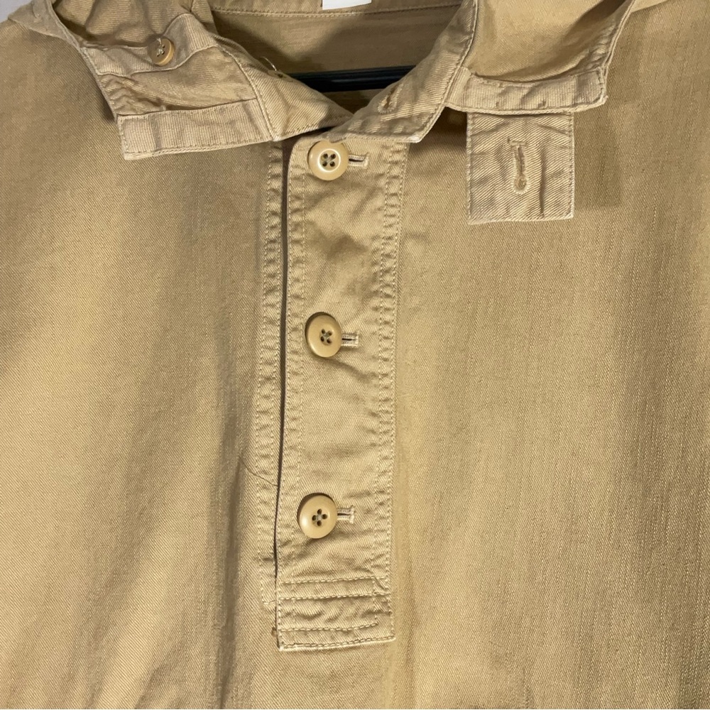 J. Crew Women’s Anorak Heritage Silhouette Hooded Pullover Jacket Beige Size LG - Picture 4 of 16